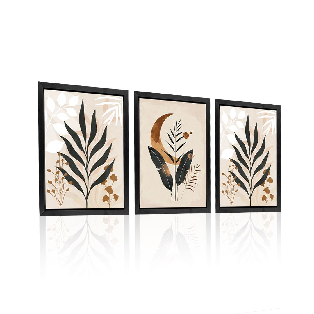 3PCS Abstract Leaf Wall Set