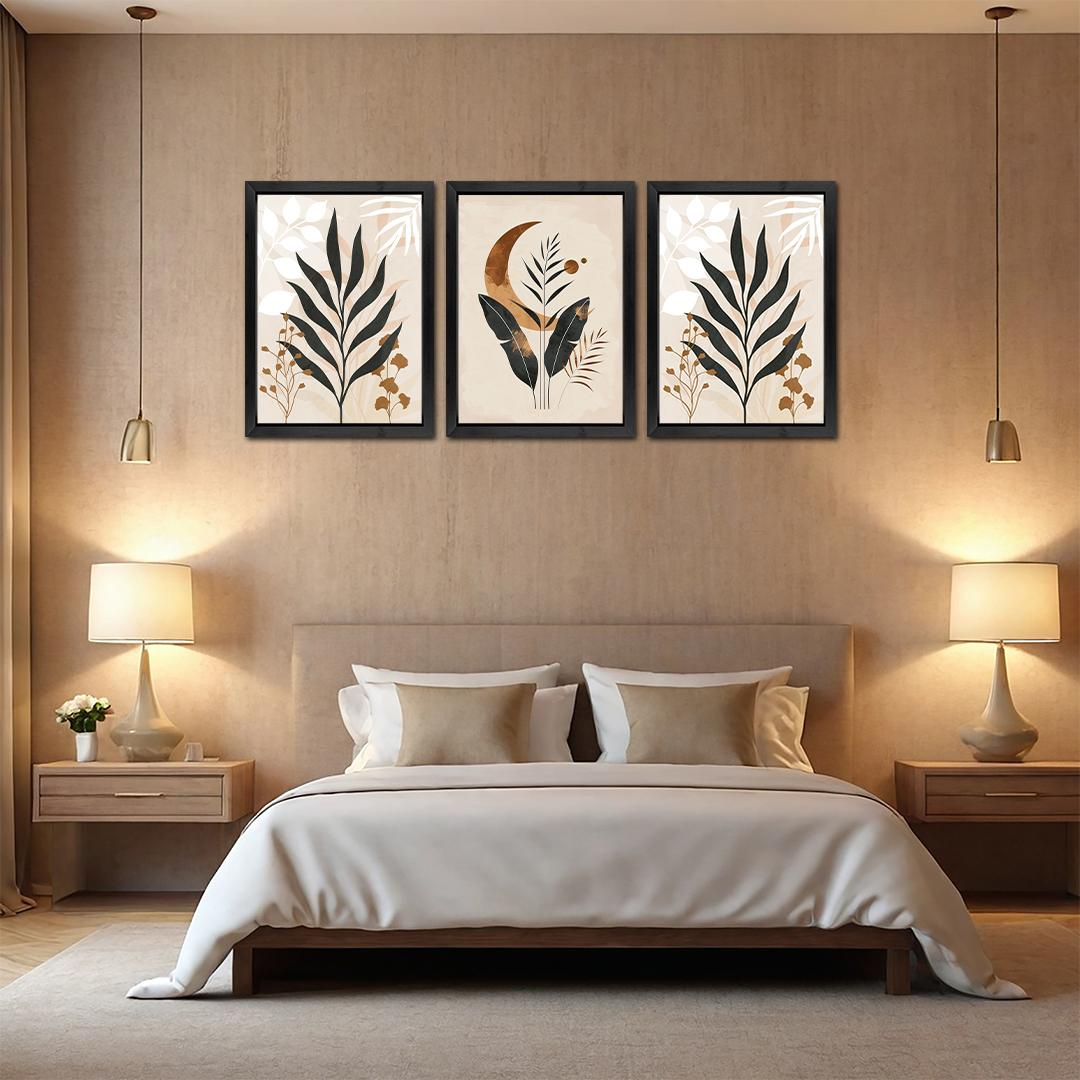 3PCS Abstract Leaf Wall Set