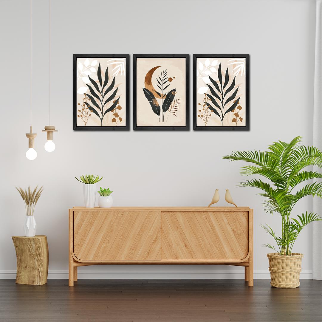 3PCS Abstract Leaf Wall Set
