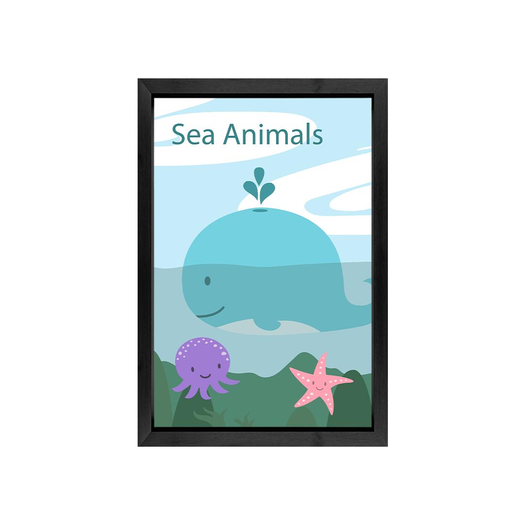 Set of 4 Cute Animal Kids Room Wall Frames