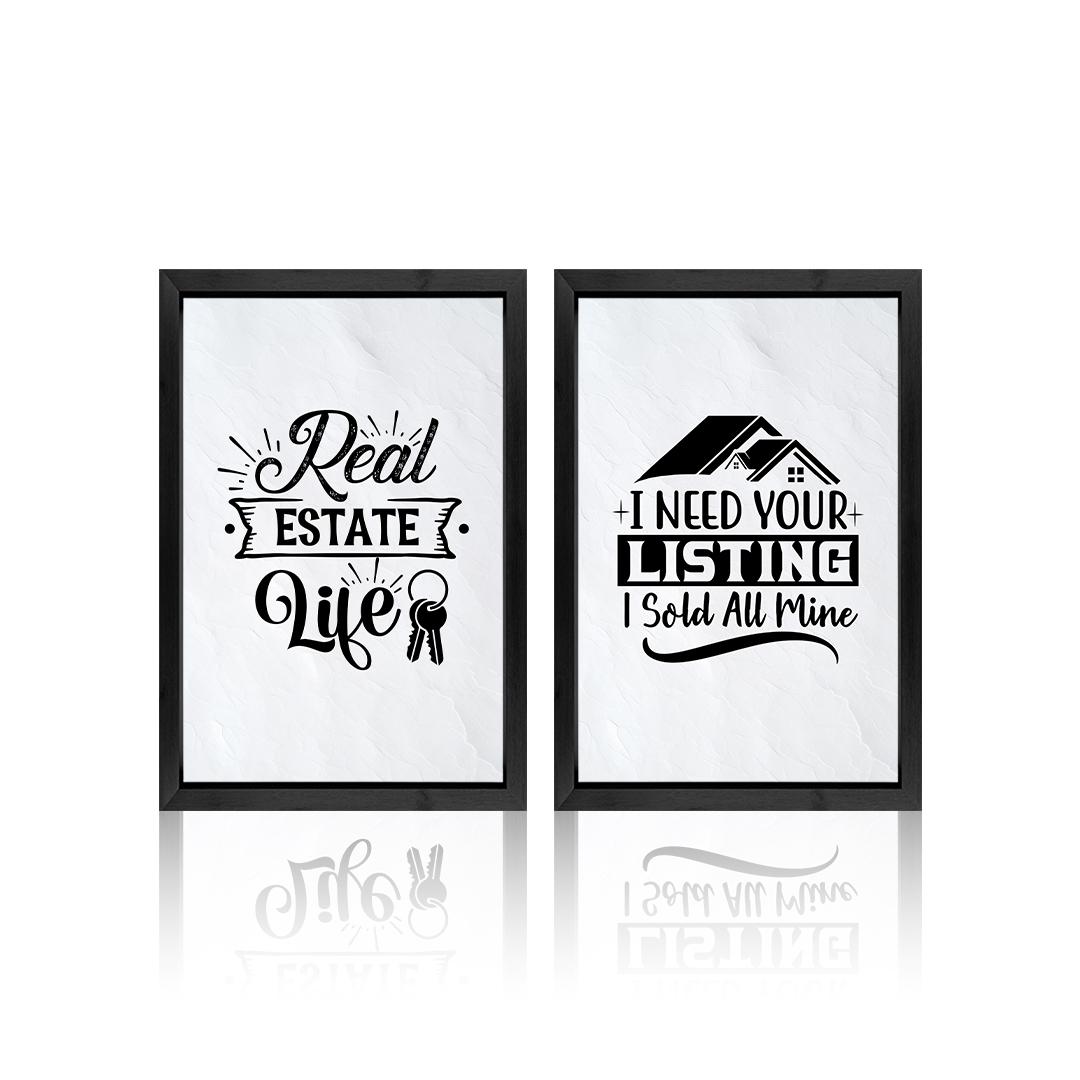 Real Estate Quote Wall Frames (Set of 2)