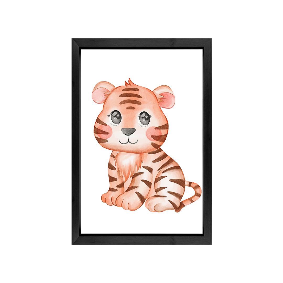 Set of 3 Cute Tiger Kids Room Wall Art Frames