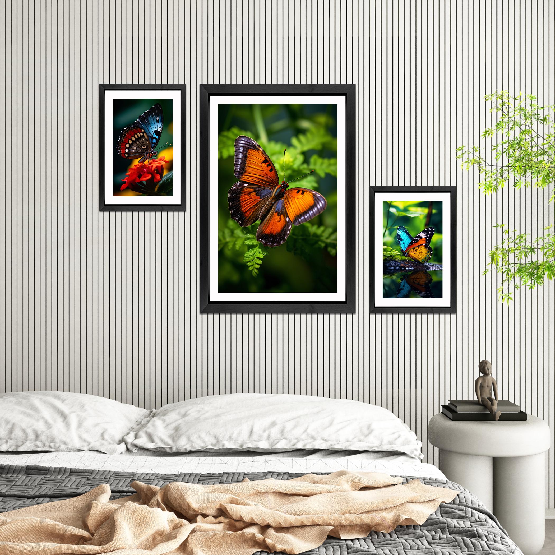 Orange Butterfly Canvas Wall Art