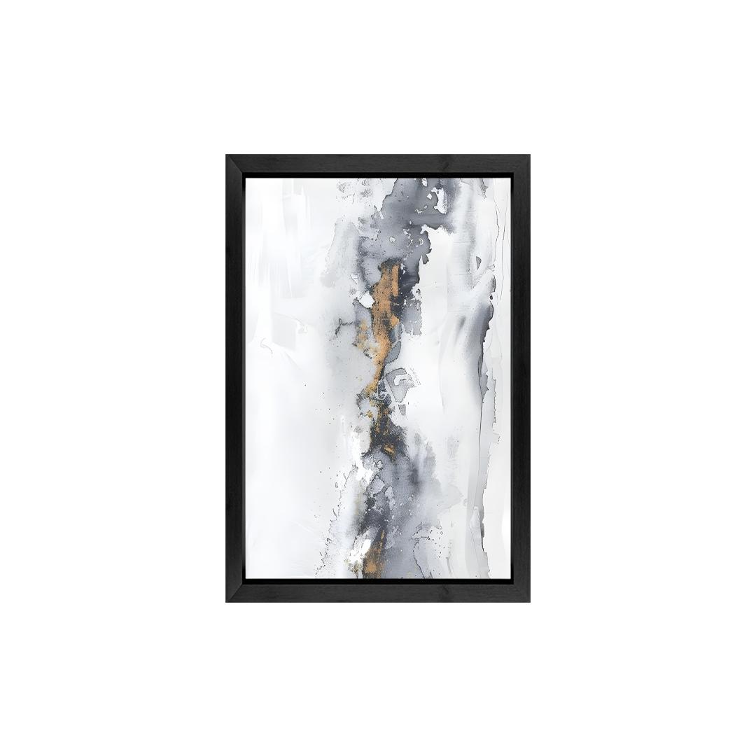 Abstract Black White and Gold Wall Panels