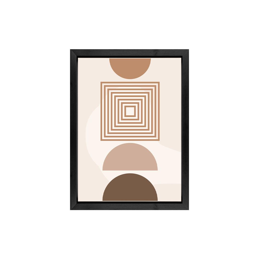 Set of 2 Beige Boho Geometric Wall Art