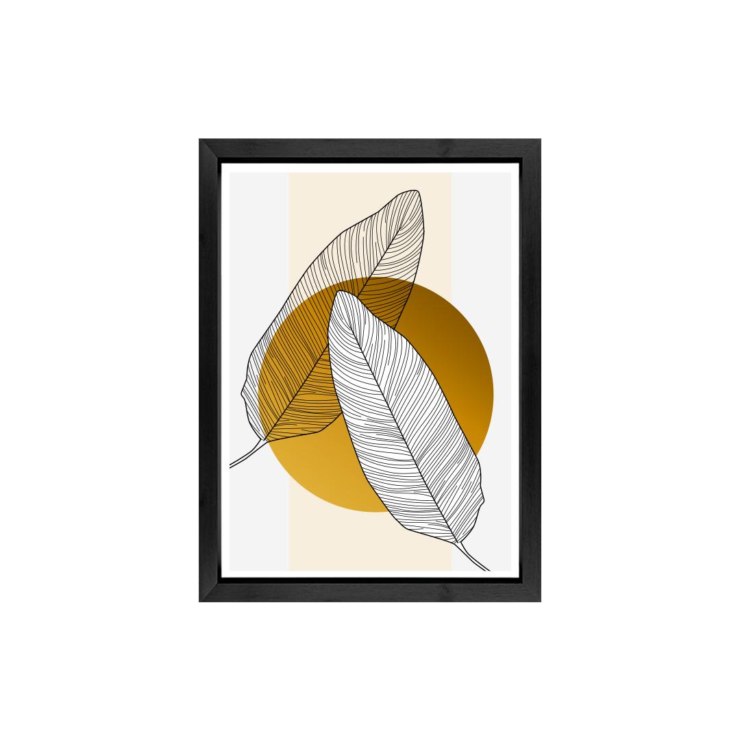 Set of 2 Boho Leaf Line Art