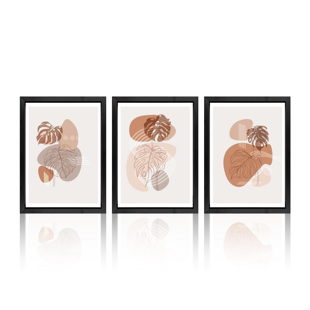 Set of 3 Minimalist Botanical Line Art Posters