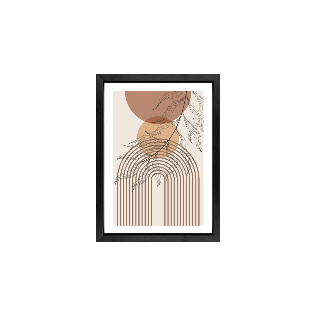 Set of 3 Elegant Abstract Leaf Wall Art Frames