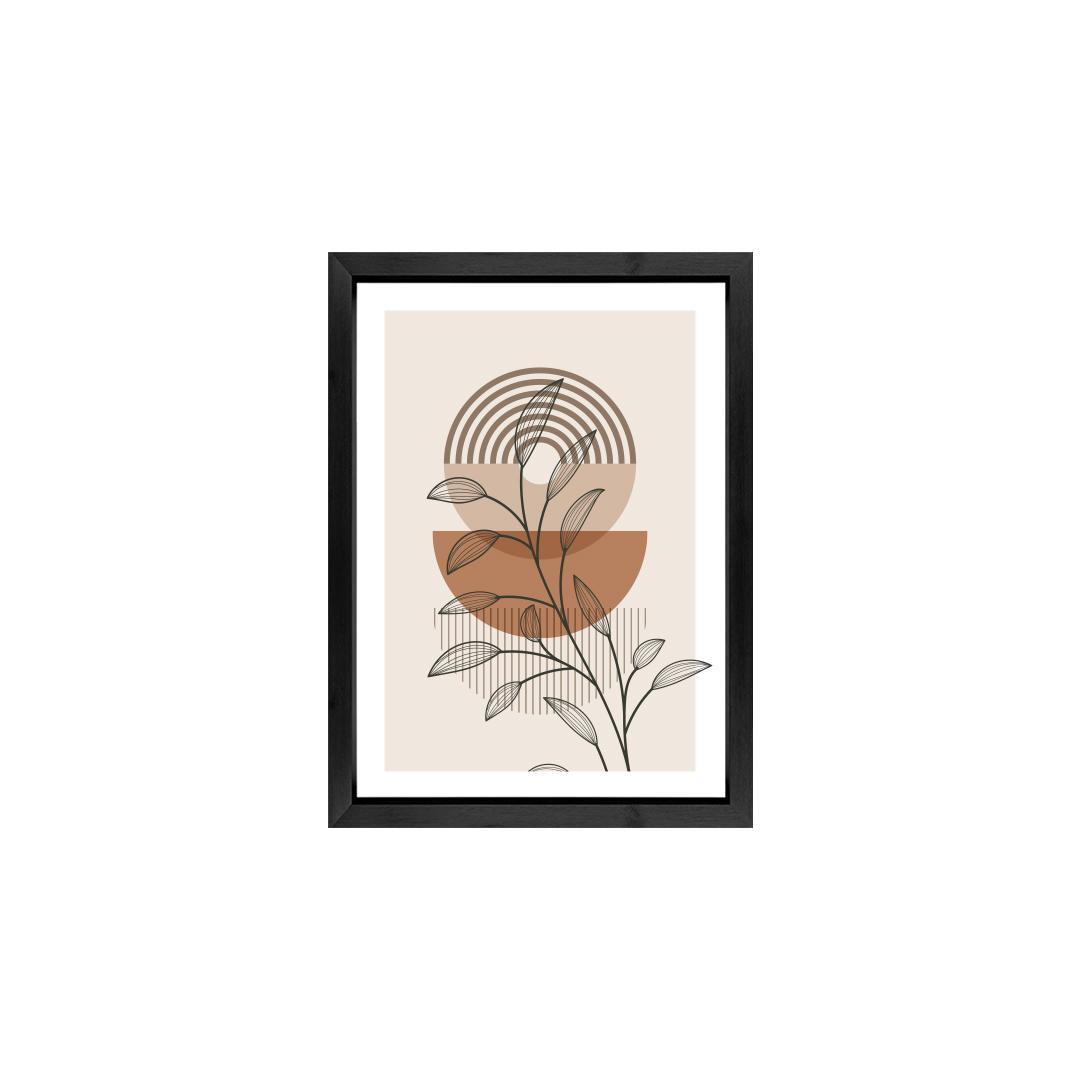 Set of 3 Elegant Abstract Leaf Wall Art Frames